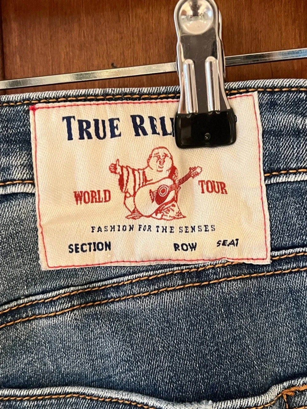 True Religion Halle High Rise Super Skinny | Blue Denim | Size 27 | Like New - Picture 5 of 12